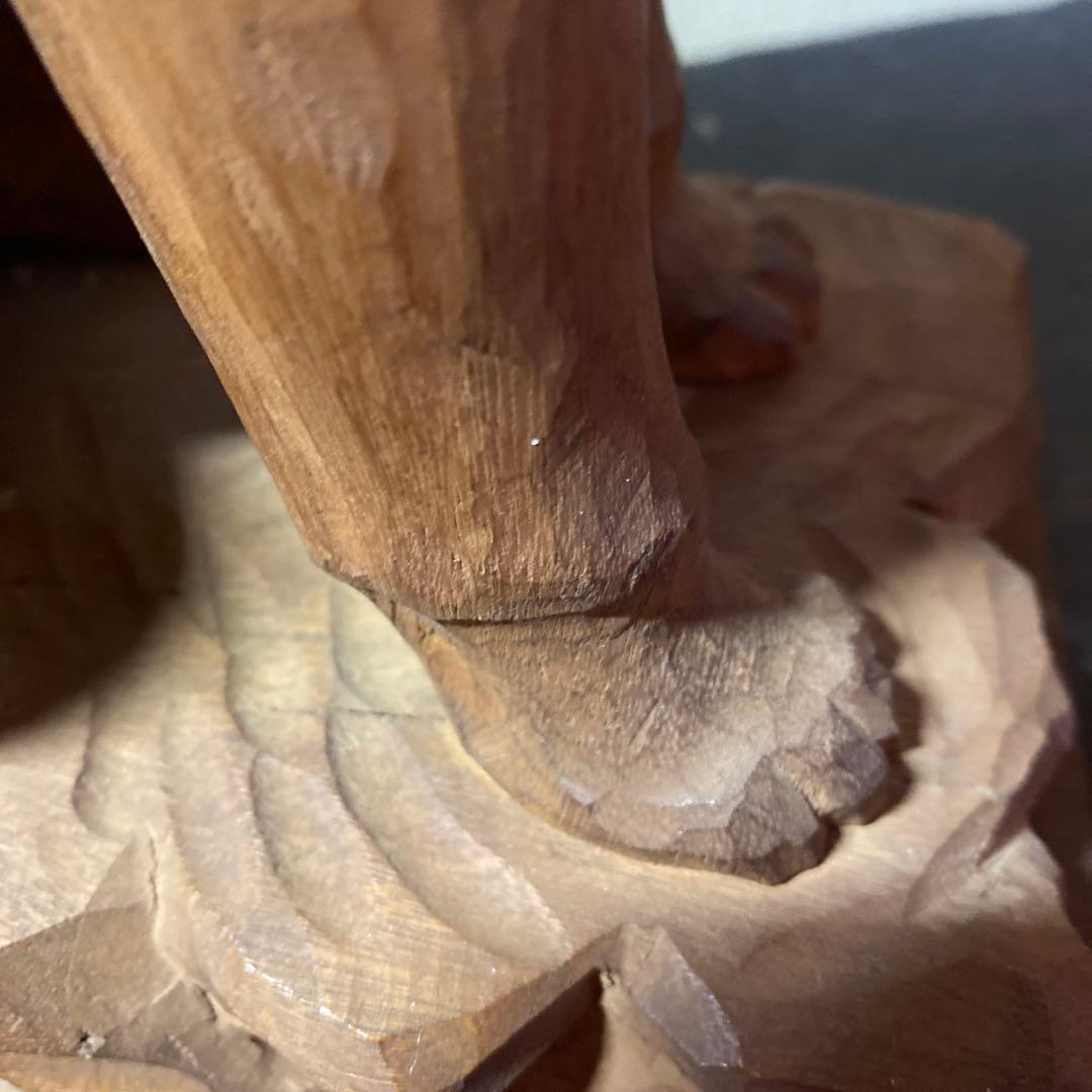 仏師　立川金禄作　木彫狛犬一対セット