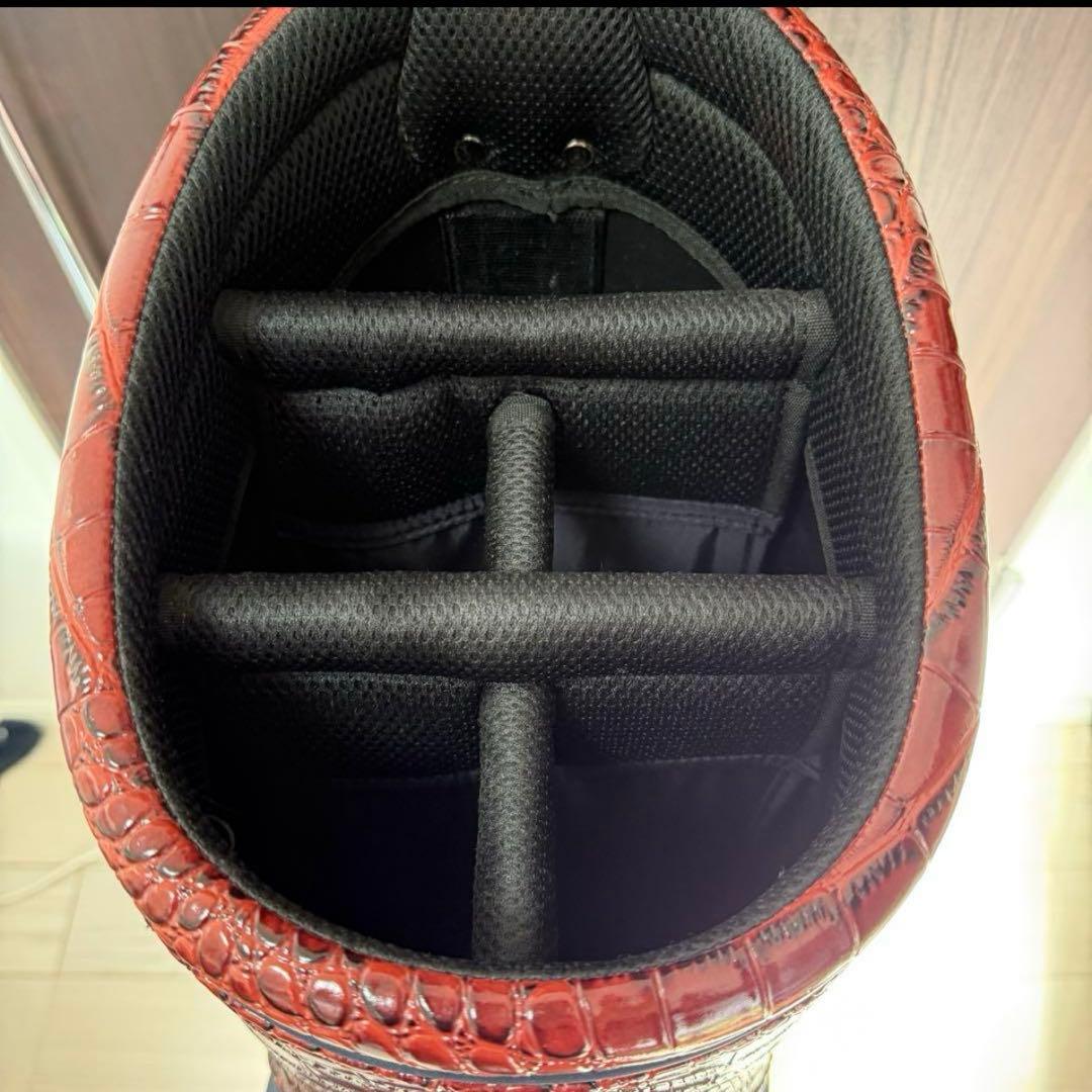 BOLSA ネイビー クロコダイル風 ゴルフバッグ　キャディバッグ