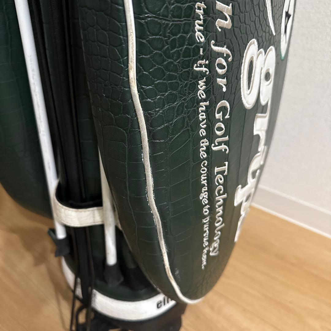 elite grips 限定ツアーモデルキャディバッグ 緑/白 日本国旗
