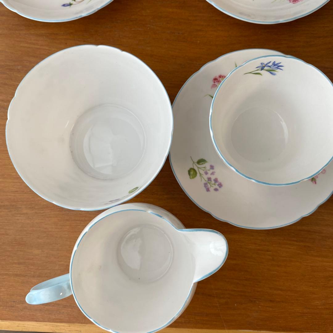 シェリー　ワイルドフラワー　色とりどりの野花が可愛い　コーヒーセット　デミタス