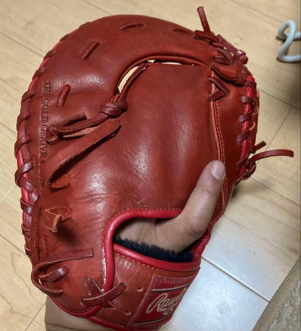 て*ー様 Rawlings 赤 ファーストミット