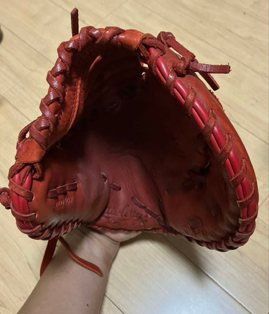 て*ー様 Rawlings 赤 ファーストミット