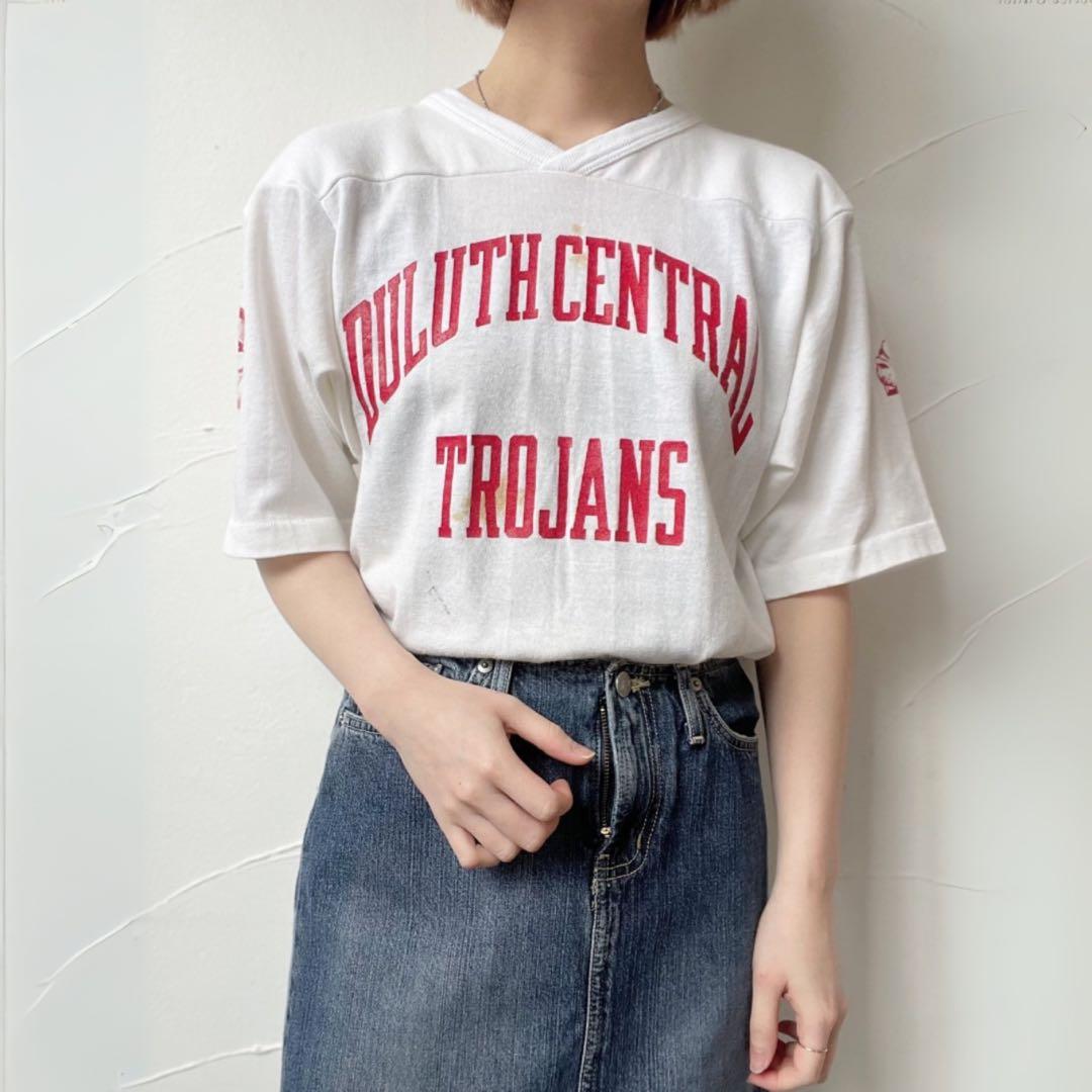 【海外古着】70-80s Champion フットボールシャツ / 着画あり