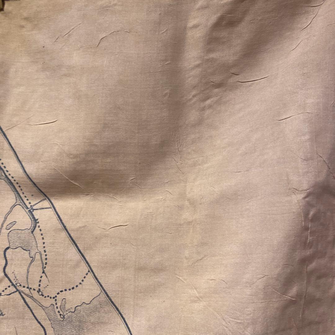 稀少 満州事変記念 絹風呂敷 鉄道地図柄 日本軍 ミリタリー コレクション