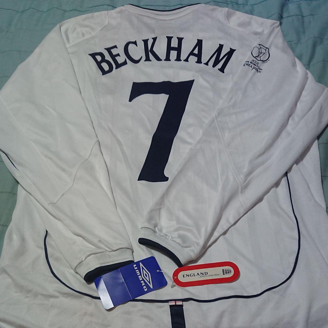 『新品・長袖・2002日韓大会ロゴ入り』ベッカム (準々決勝ブラジル戦の日付)
