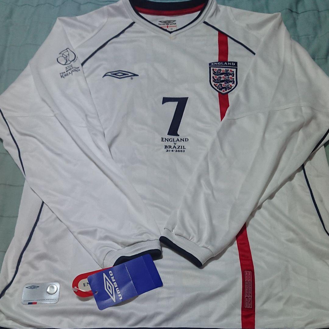 『新品・長袖・2002日韓大会ロゴ入り』ベッカム (準々決勝ブラジル戦の日付)