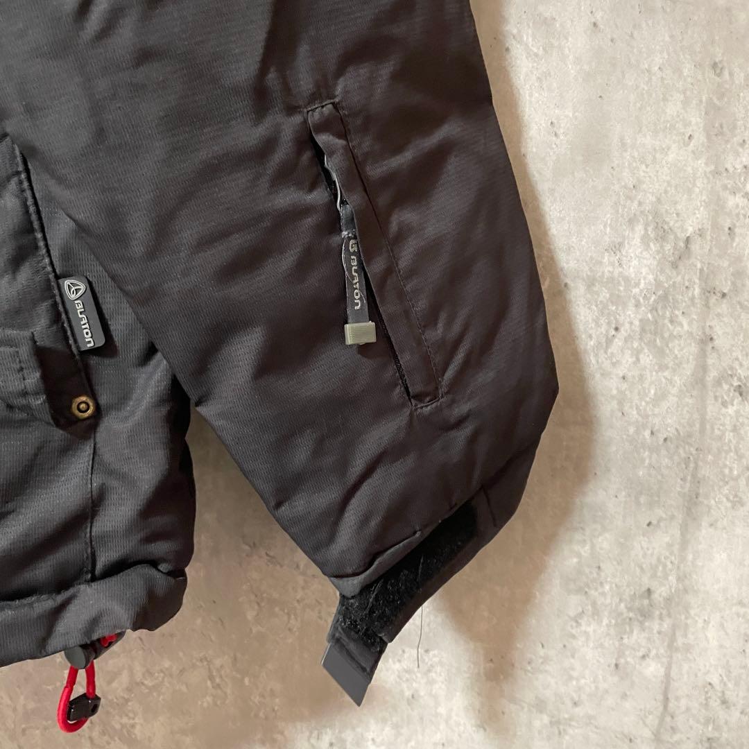 Burtonバートンスキーウェアスノーボードジャケットダウン中綿黒ブラック刺繍