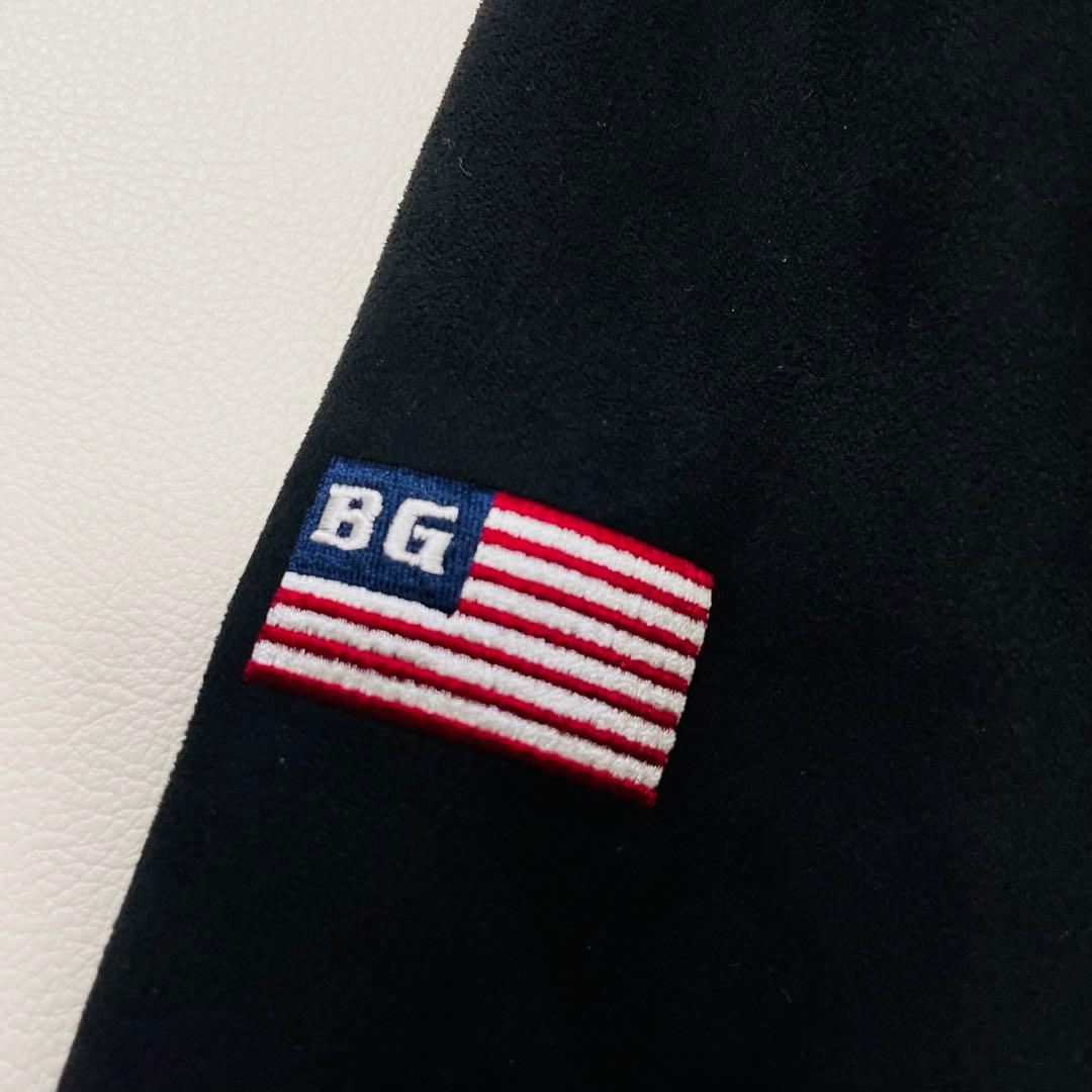 6511【美品】ブリーフィング　プルオーバーパーカー　スウェード調　23年　黒