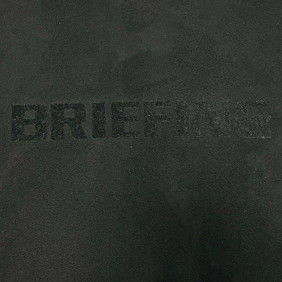 6511【美品】ブリーフィング　プルオーバーパーカー　スウェード調　23年　黒