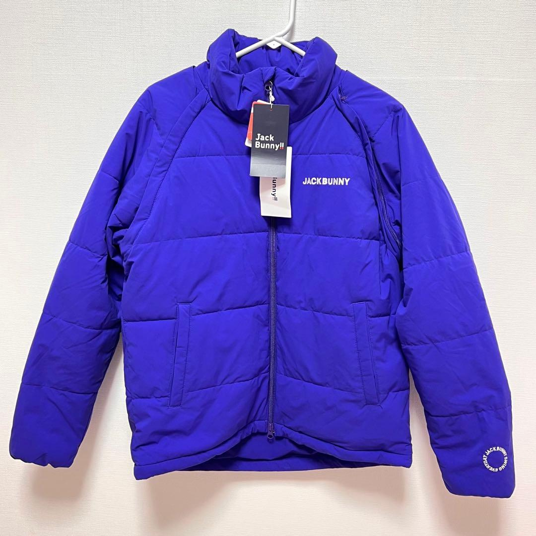 新品【Jack Bunny】ストレッチリップ 2WAY中綿ブルゾン 紫 パープル