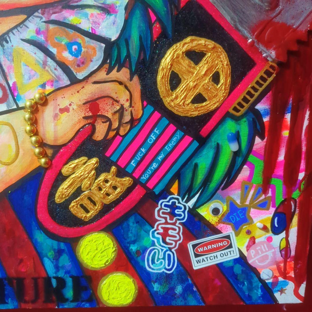 【一点物/飛び出すアート♡】PSYCHO PARTY【S15号】