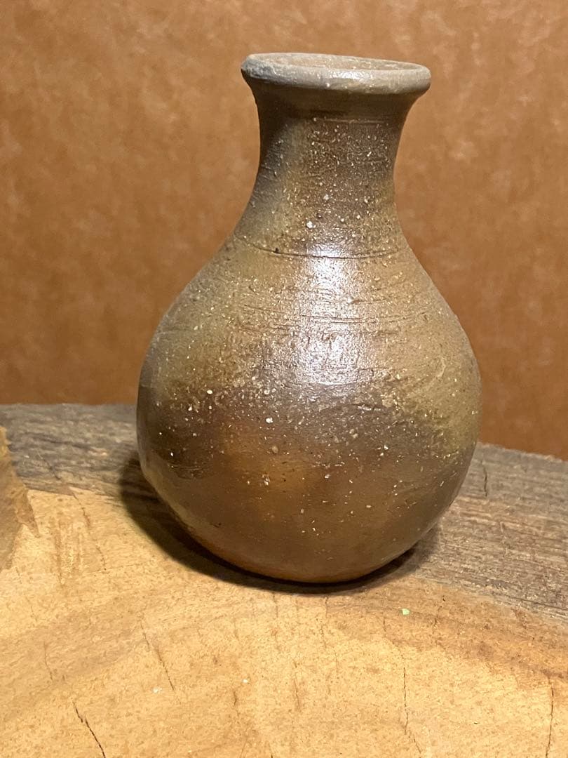 備前　登窯焼き締め　徳利　花入　作家一点もの