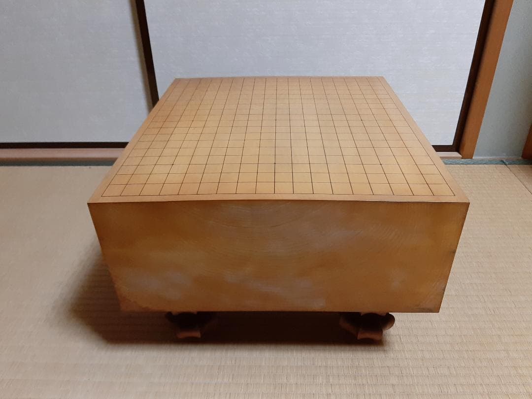 囲碁盤 日向榧 木裏 約６寸(17cm) 蓋付 围棋盘 바둑판 Go board