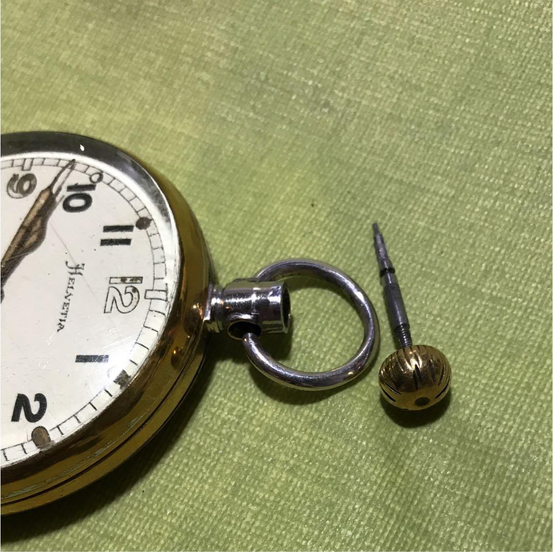 スイス名門 HELVETIA GSTP ミリタリー 懐中時計 ジャンク
