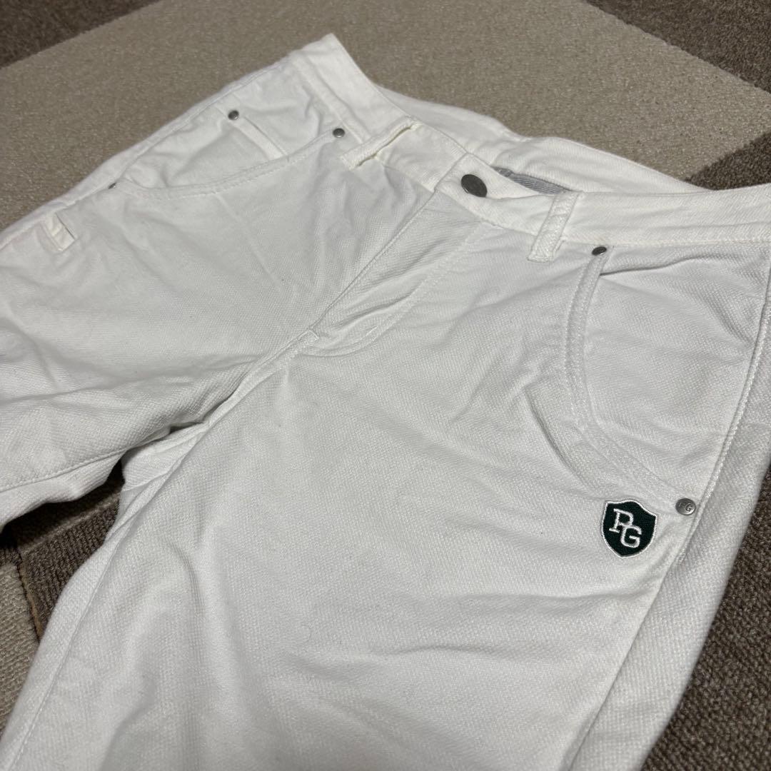 パーリーゲイツ　PEARLY GATES ゴルフパンツ　蓄熱裏起毛　ホワイト