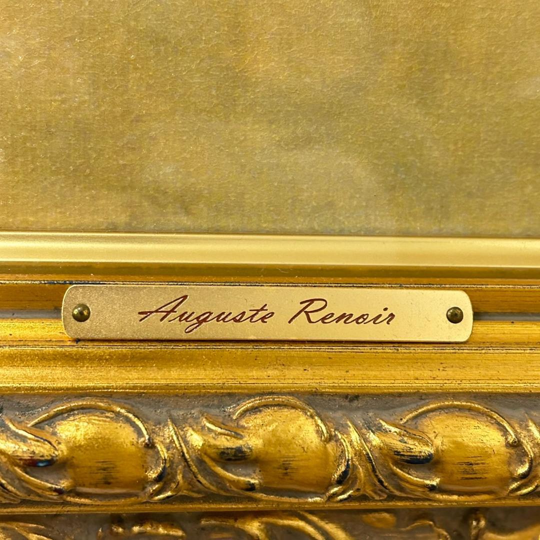 ルノワール 「田舎のダンス」複製画 シルクスクリーン　特大額付き