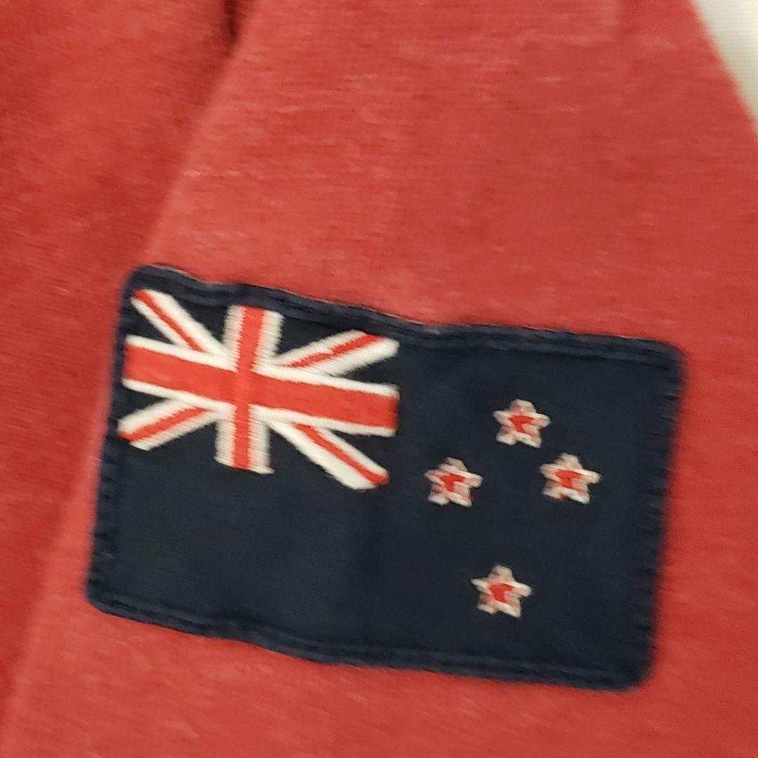 Canterbury　ラガーシャツ　パッチ&刺繍　オリジナルボタン　Lサイズ長袖