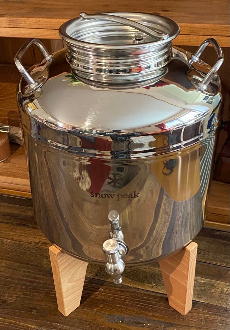  peak ステンジャグ　ウォータージャグ　木製スタンド　スノーピーク