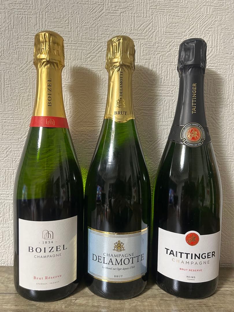 シャンパン 3本セット ボワゼル ドゥラモット テタンジェ
