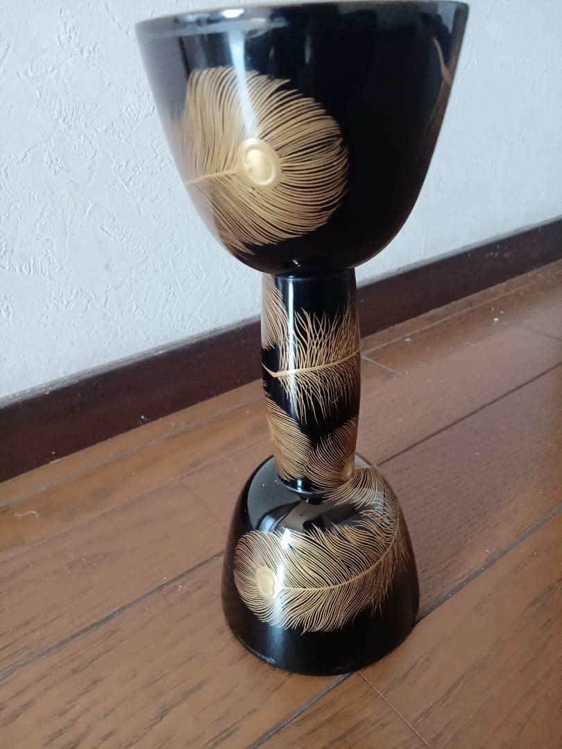 和楽器 小鼓胴 孔雀の羽