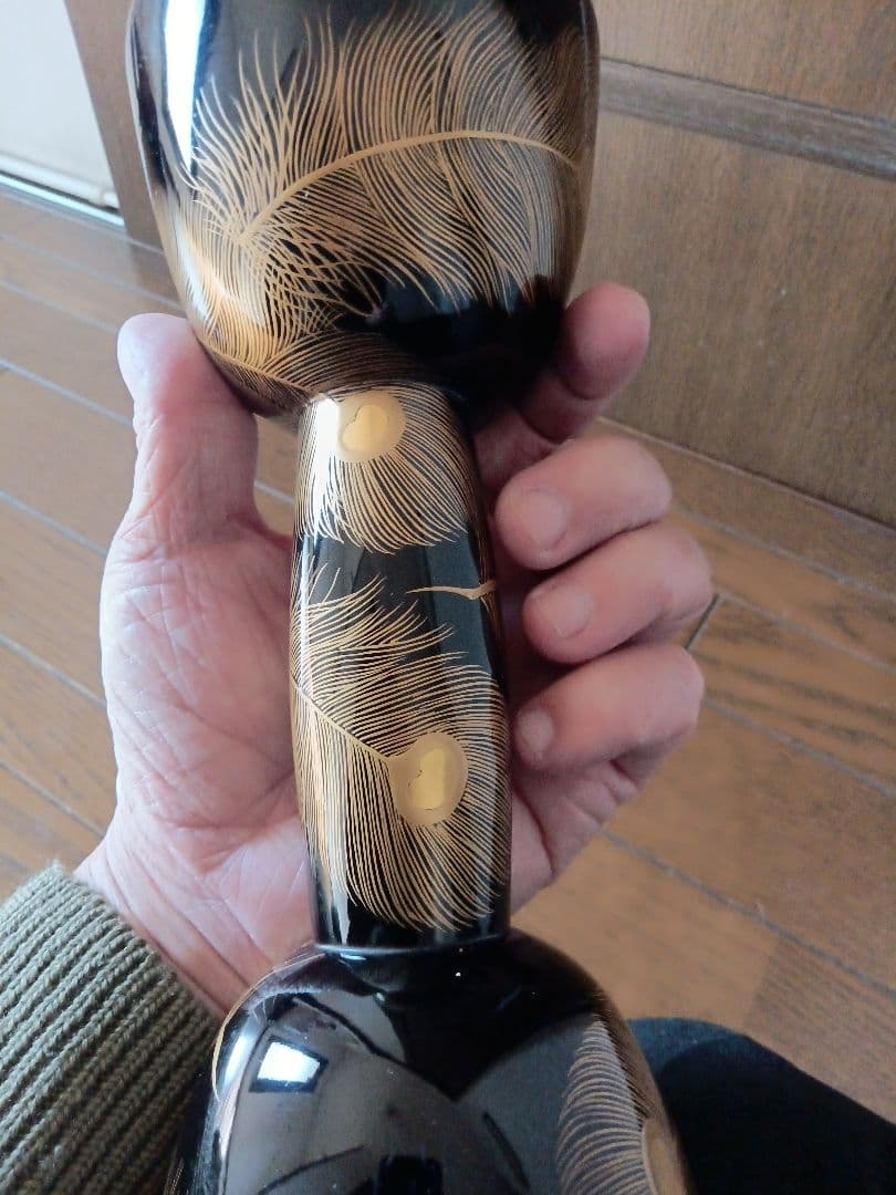 和楽器 小鼓胴 孔雀の羽