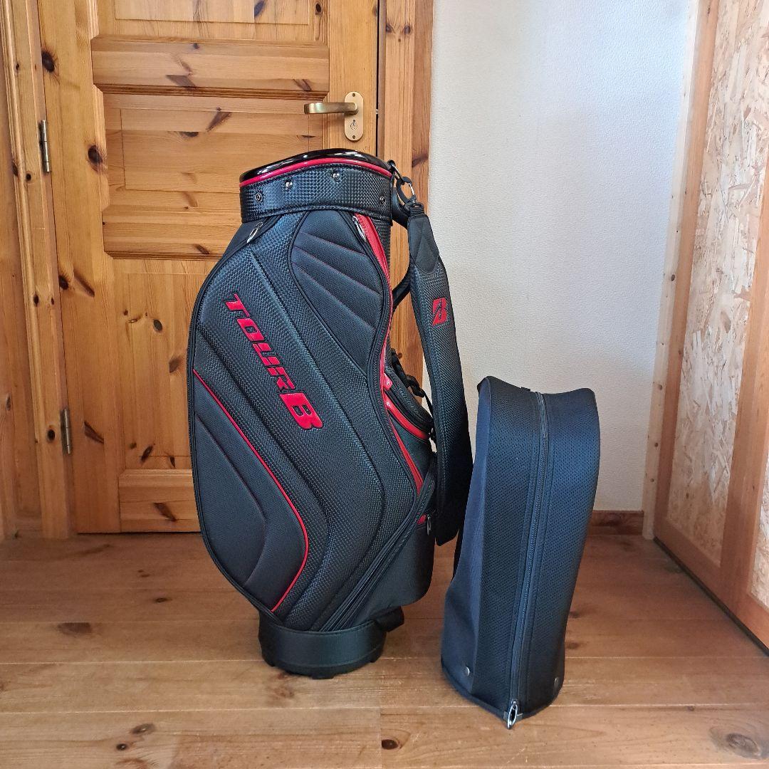 TOUR B キャディバッグ ブラック/レッドおまけ付き