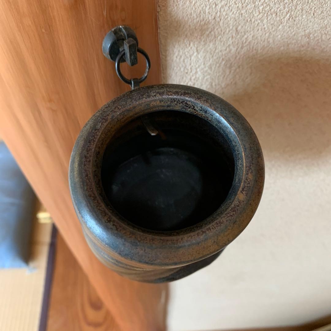 備前焼　掛花入れ