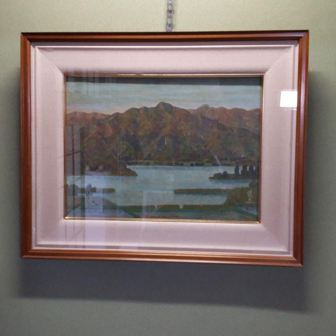 三方湖 日本画8号、日展会友 樋口辰志の作品です