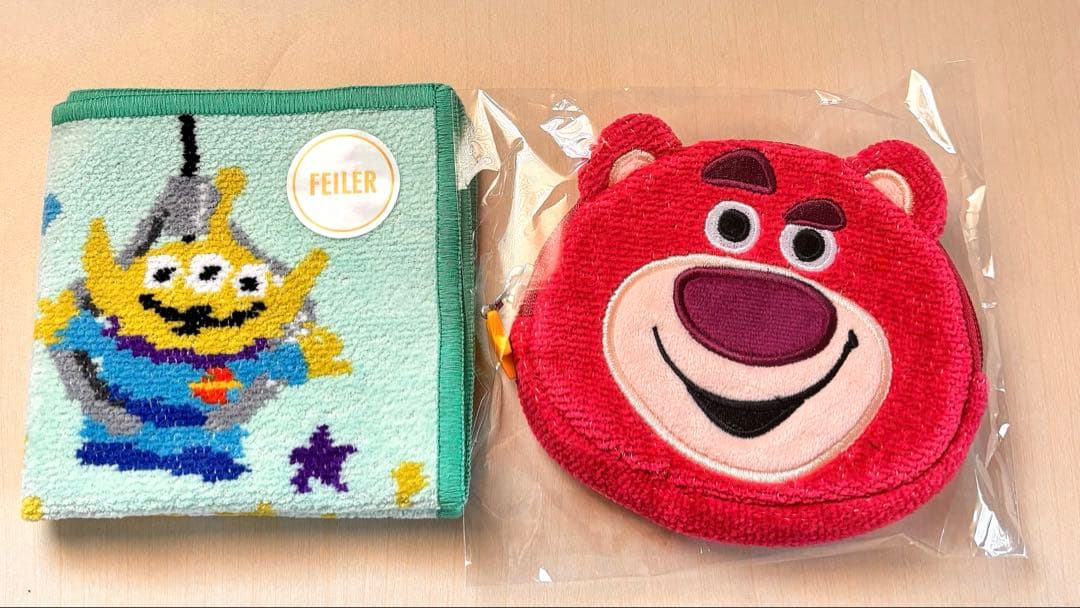 フェイラー　トイストーリー　リトルグリーンメンハンカチ＆ポーチ　ロッツォ