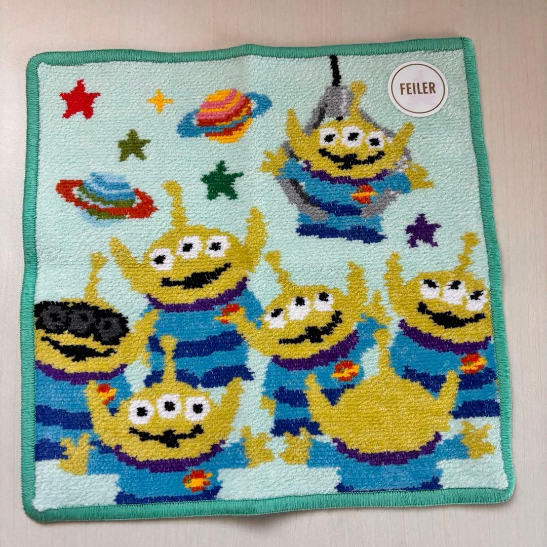 フェイラー　トイストーリー　リトルグリーンメンハンカチ＆ポーチ　ロッツォ