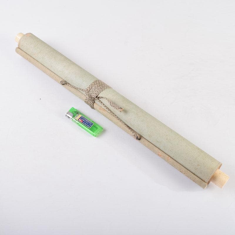 掛軸　田能村正東山人画賛　山水人物漢詩図　共箱　C　8679A