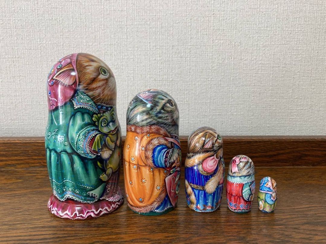 30%OFFひな祭りセール♪ロシア雑貨ネコマトリョーシカ『干支』ドラゴン龍縁起物