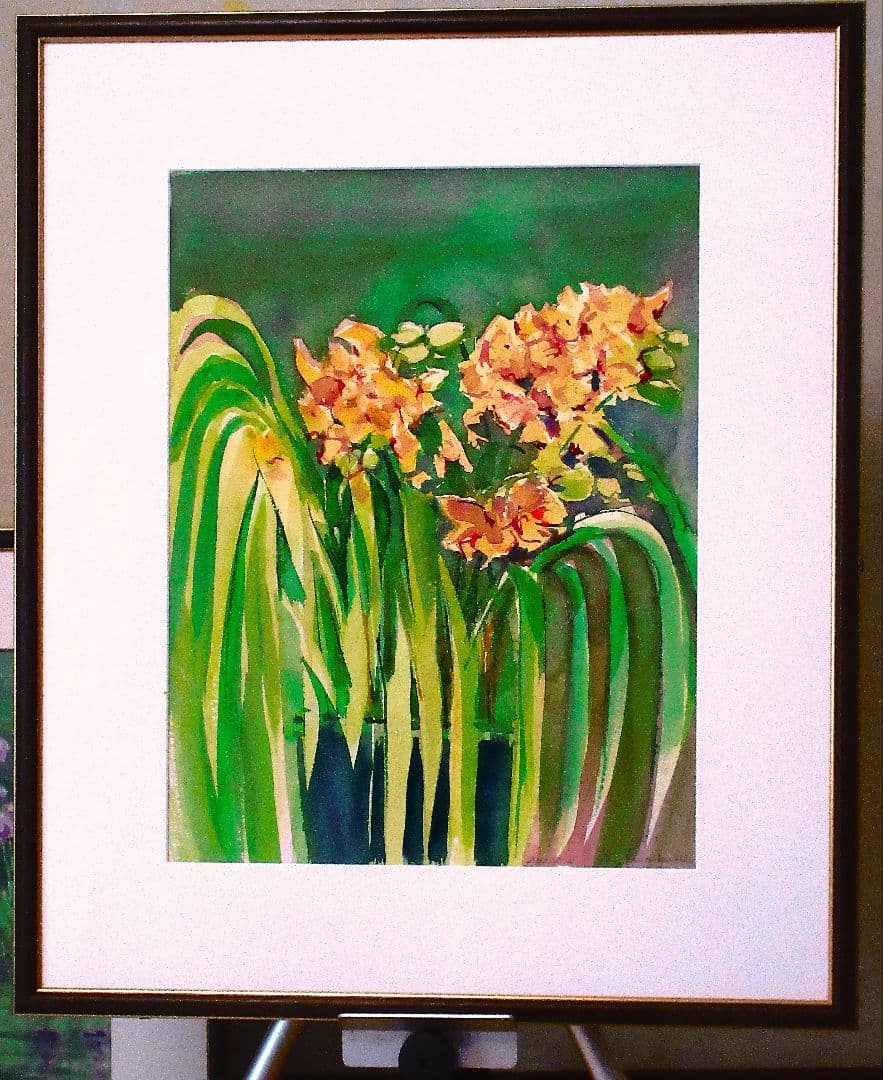 水彩画(蘭シンピジュゥム)