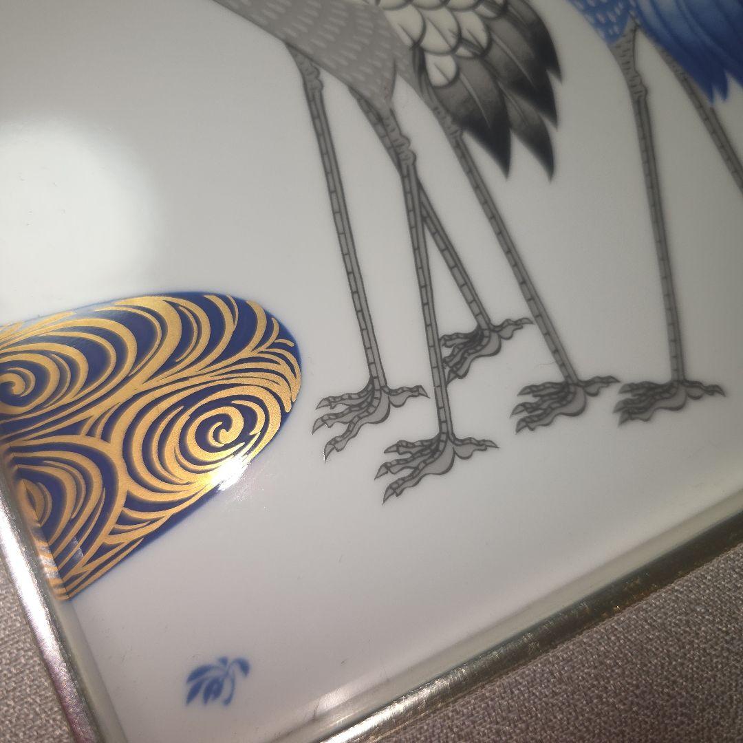 【香蘭社】陶額・光琳鶴・群鶴図