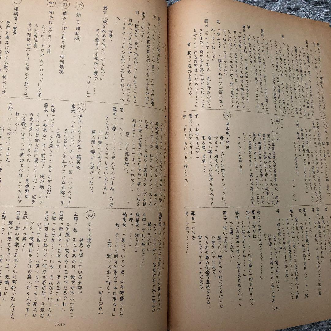 昭和映画台本(希少)