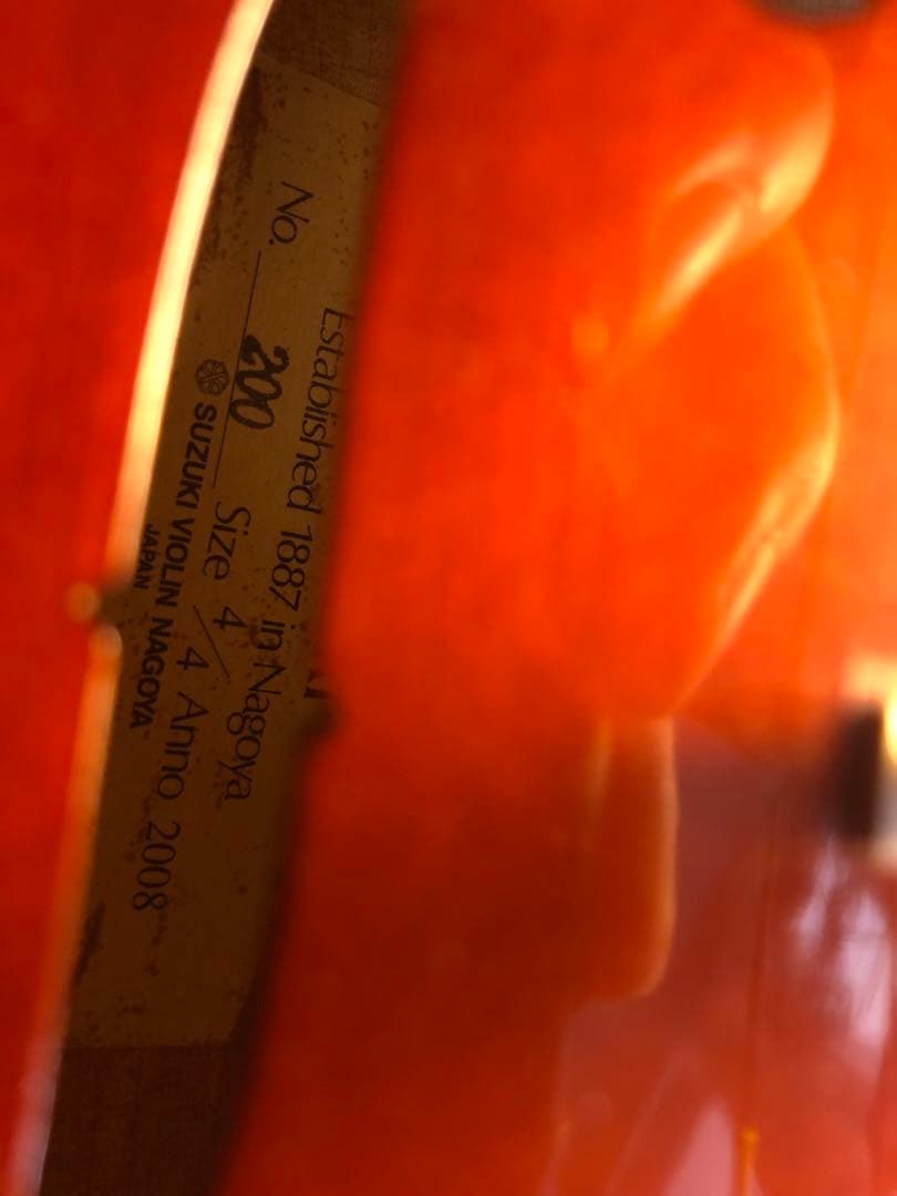 【駒&魂柱調整済】Suzuki鈴木バイオリンNo200 4/4 2008