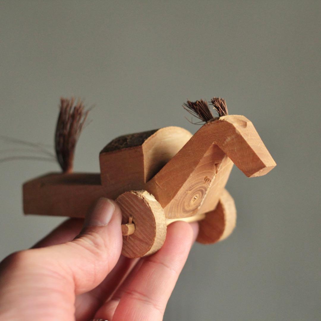 キジ車 北山田 郷土玩具 木地馬 民芸 古道具 アンティーク