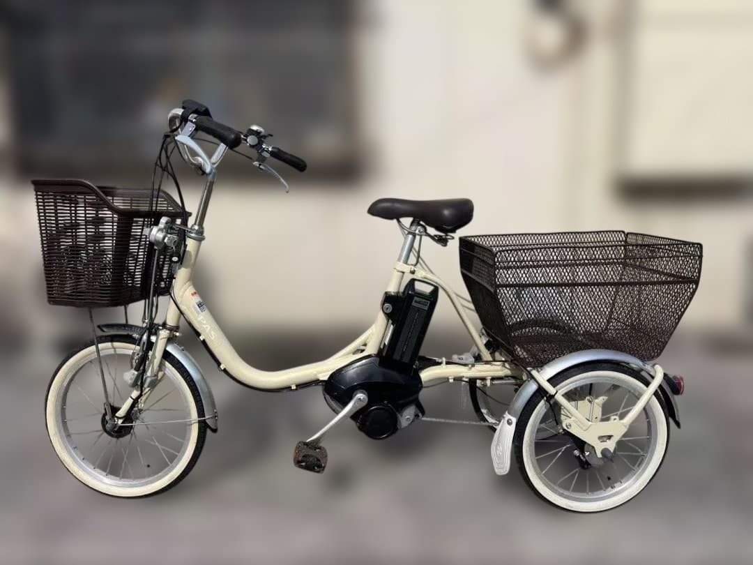 516 ヤマハ 電動アシスト三輪自転車　12.8ah