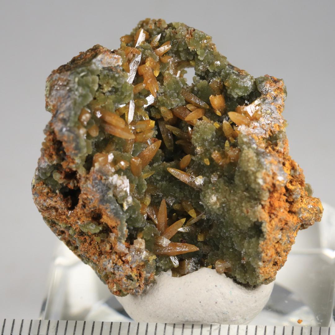 ウルフェナイト ミメタイト 共生標本 メキシコ産 / 原石 天然石 鉱物標本