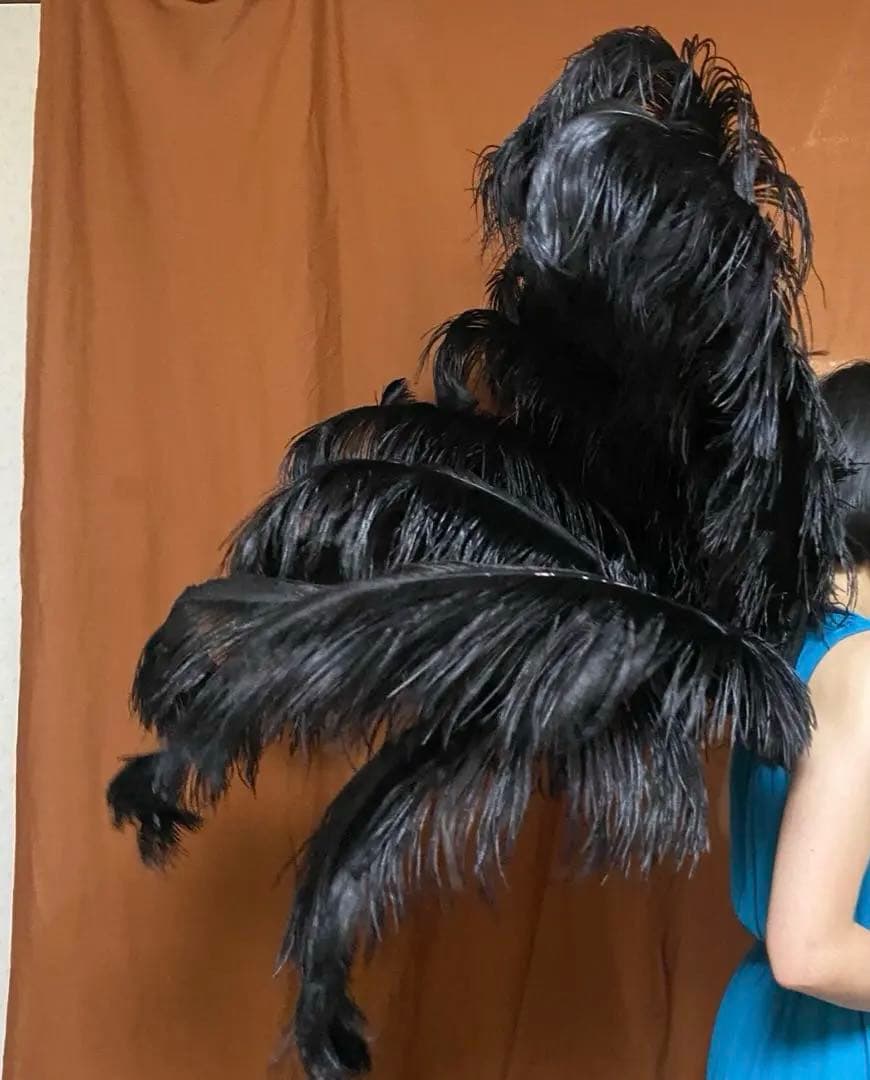 黒羽毛 純正羽 装飾品