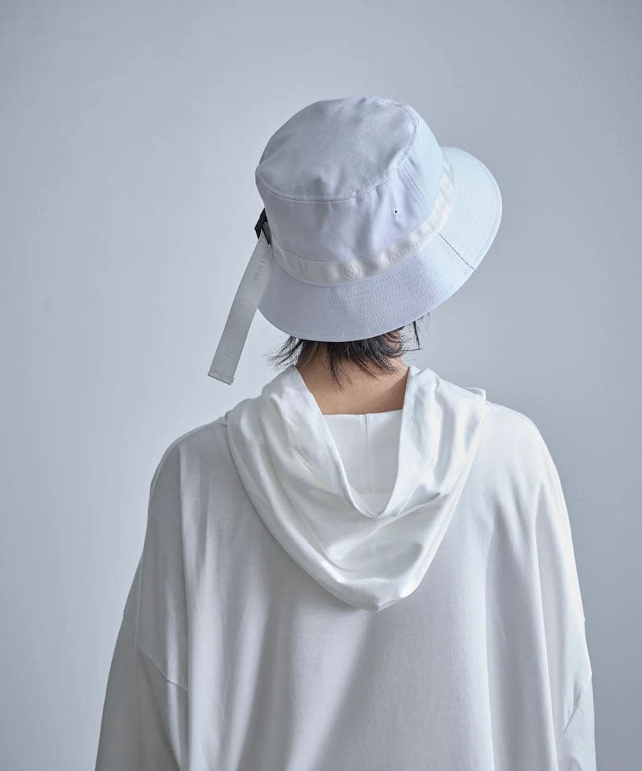 メゾンマヴェリックプレゼンツ★リボンテープベルト ロゴ刺繍バケットハット