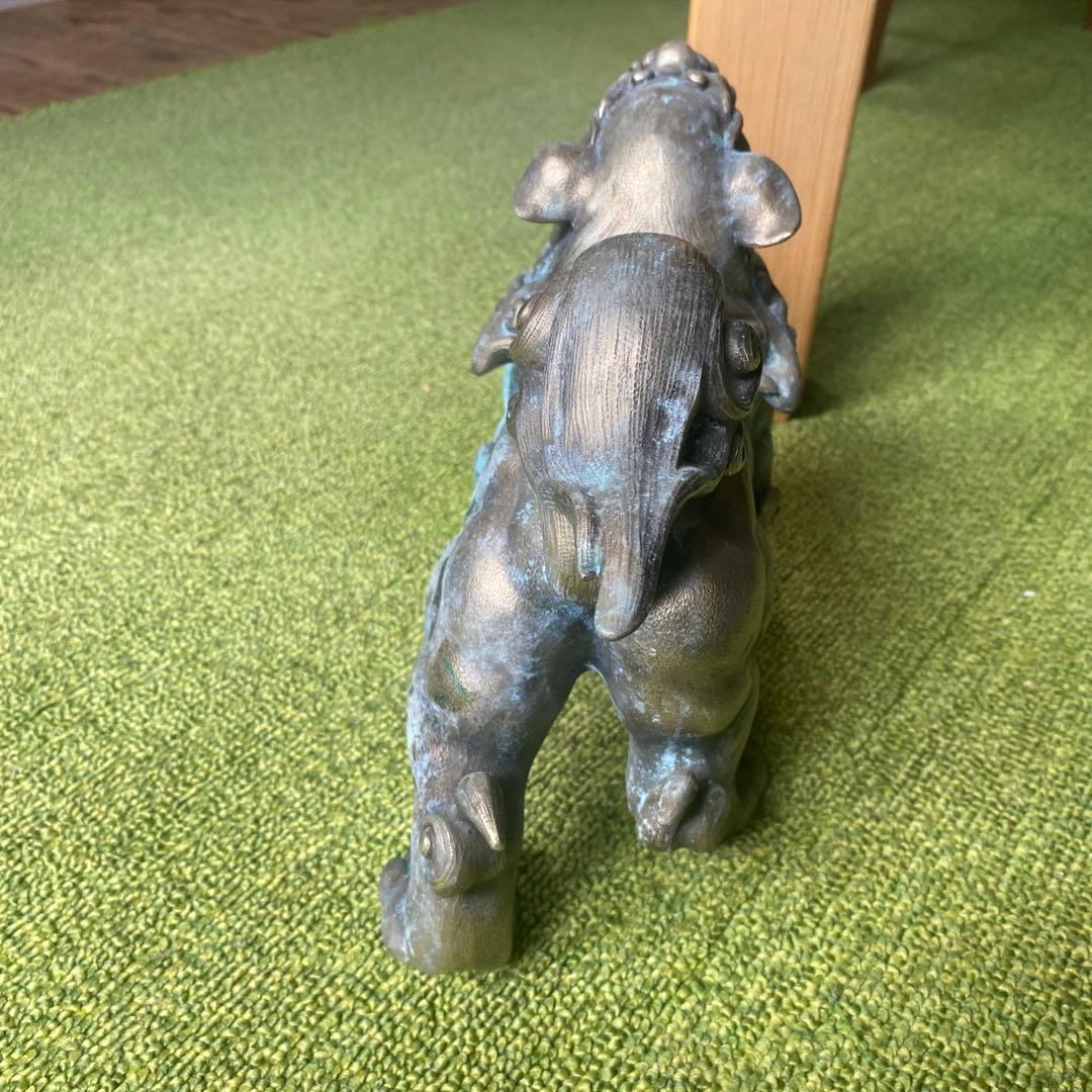 獅子の像 真鍮　狛獅子　狛犬　香炉　置物　オブジェ