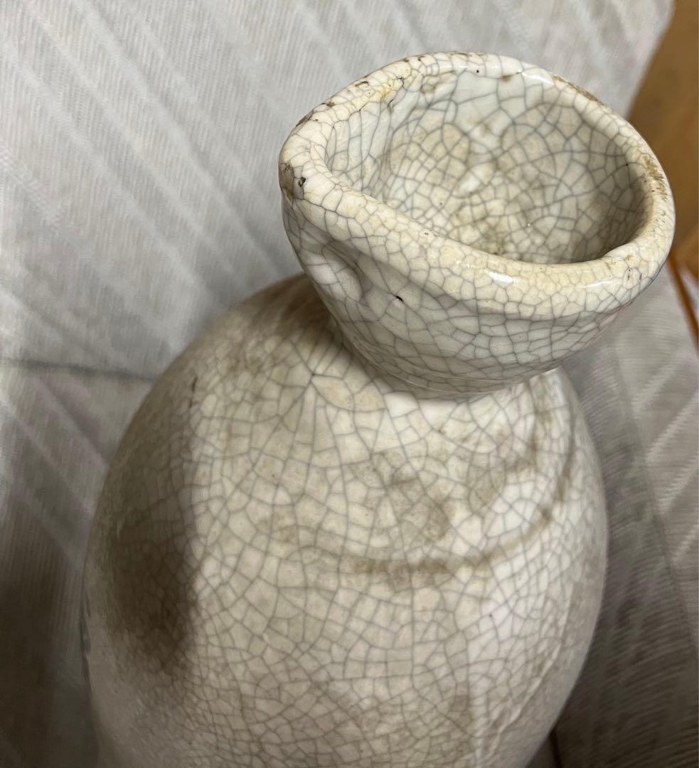 大津絵 鬼の寒念佛 絵付 大徳利 陶器 骨董品 花瓶 インテリア アンティーク