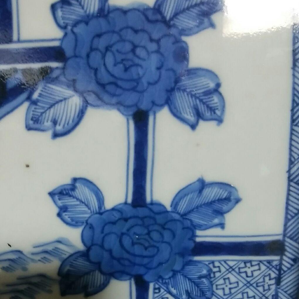 282  古伊万里　染付　角皿