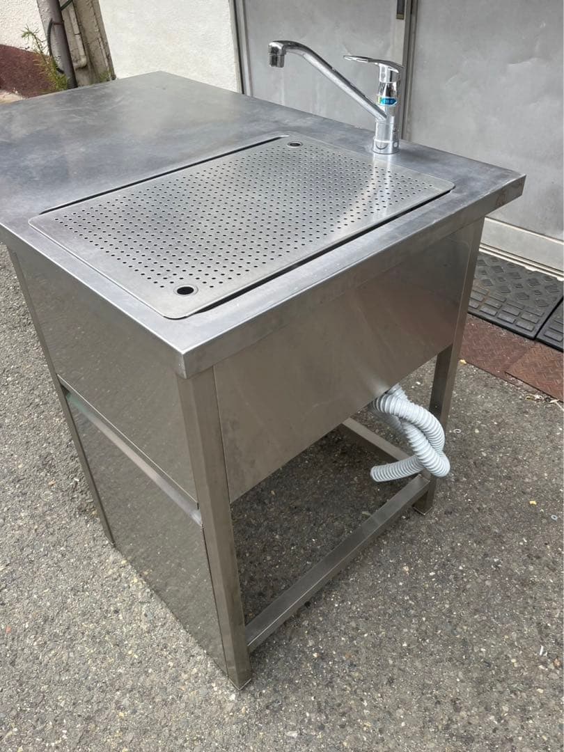 業務用 台付き 1槽シンク 混合水栓 蛇口付き 幅1120×奥735×高さ840