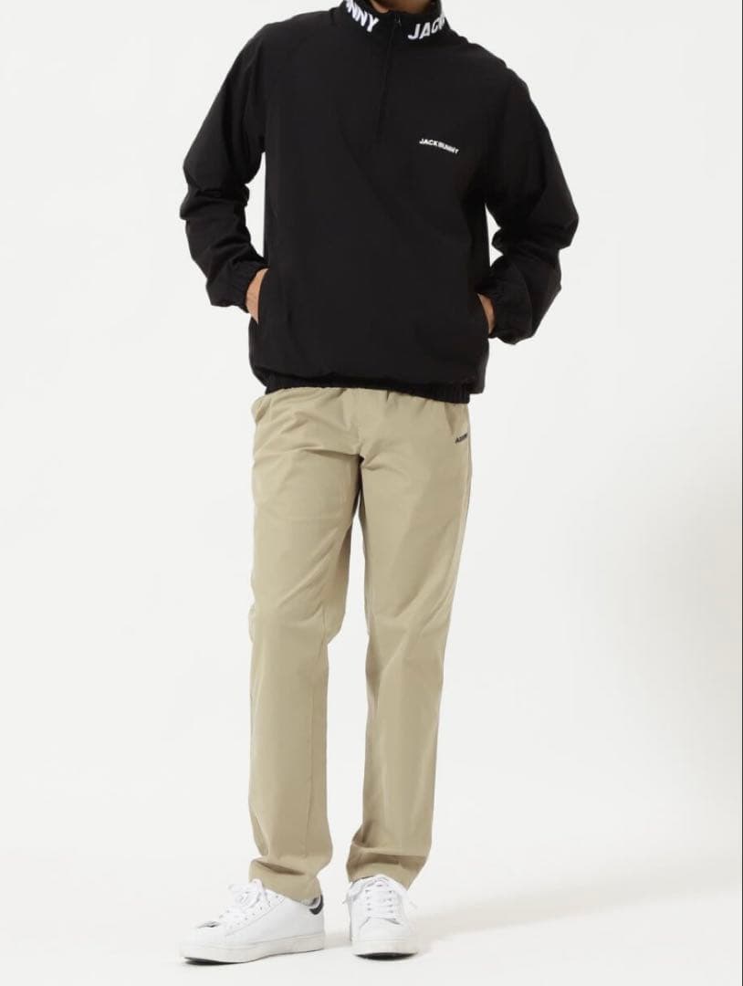 新品 パーリーゲイツ ジャックバニー ポリエステルツイルパンツ(6)LLベージュ