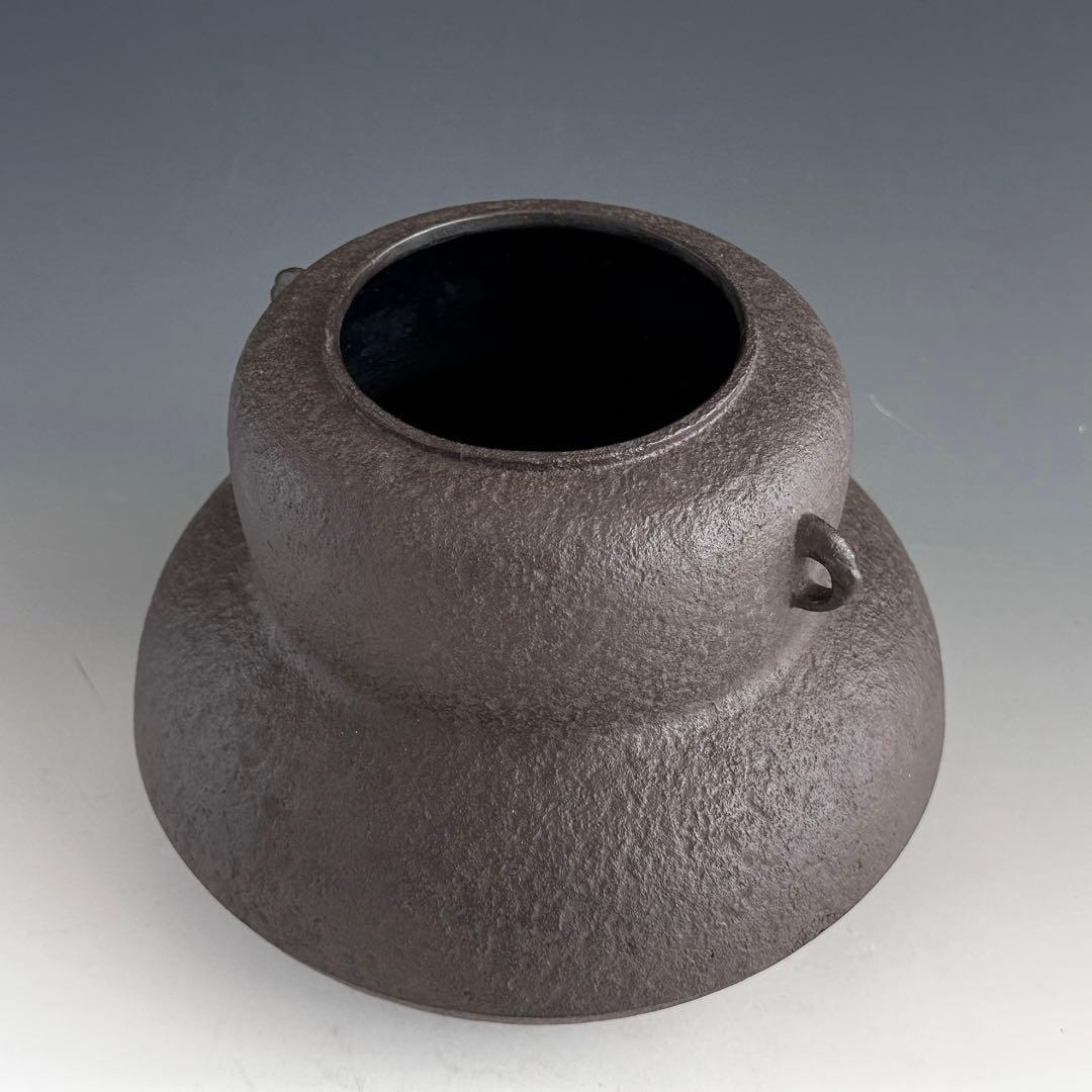 茶道具　瓢釜　金森紹栄　共箱　未使用品　炉釜　茶釜　茶の湯釜　茶会　稽古　鋳物