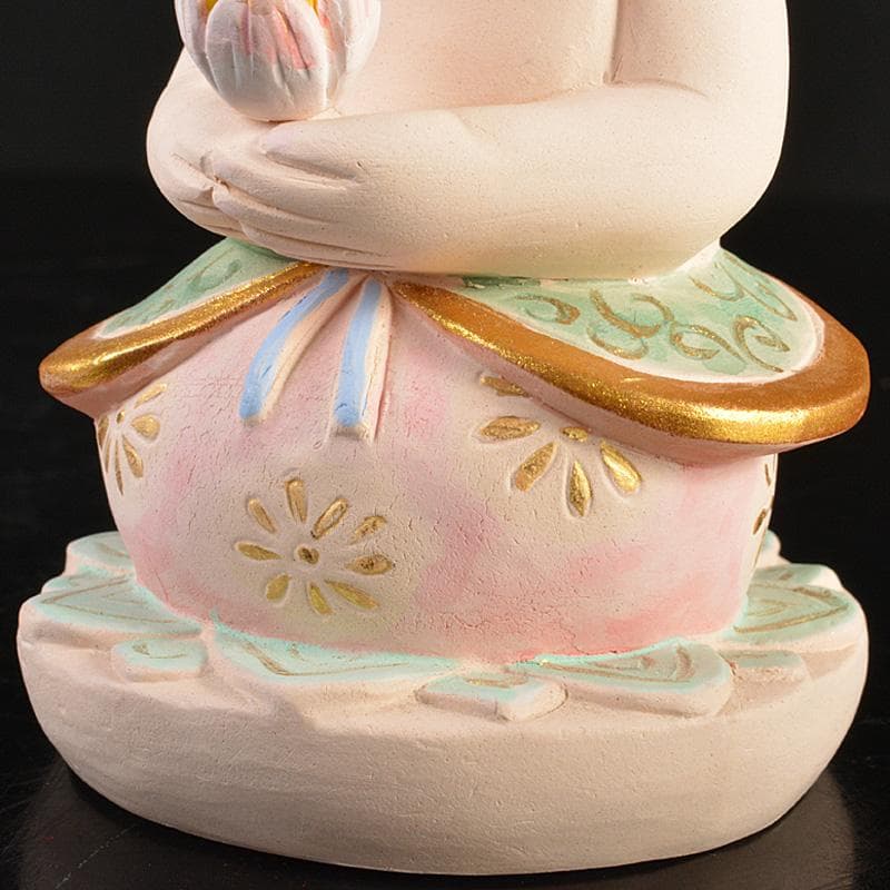 博多人形　人形師　二代　戸畑茂四郎作　「香る観音」　立札付　M　R7156