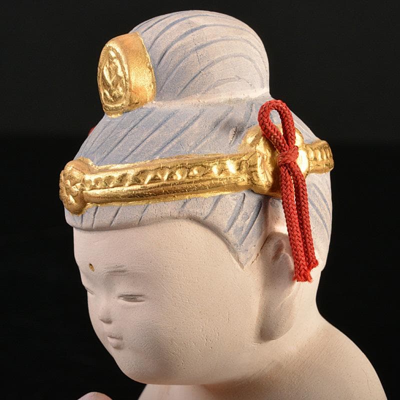 博多人形　人形師　二代　戸畑茂四郎作　「香る観音」　立札付　M　R7156