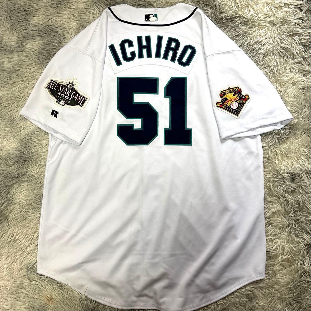 イチロー　シアトル・マリナーズホームユニフォーム ♯51 オールスターパッチ付